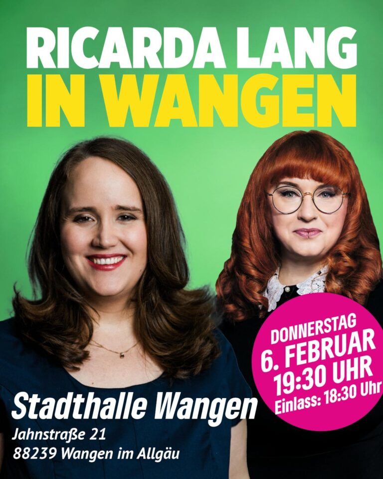 Ricarda Lang kommt nach Wangen